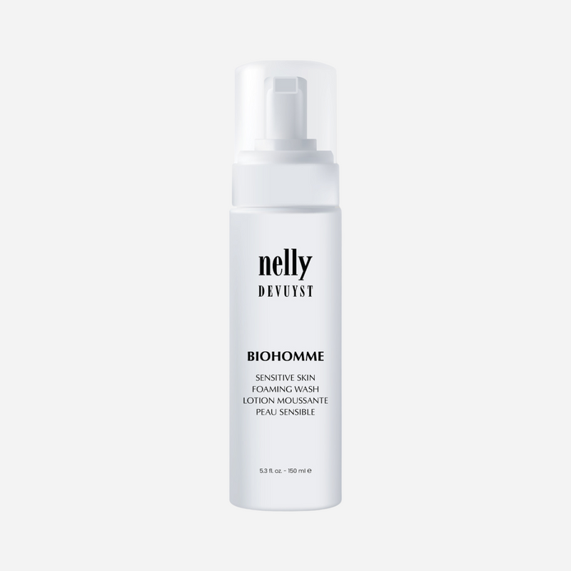 Gentle cleanser eliminating impurities while soothing sensitive skin.