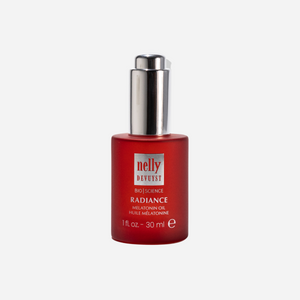 Radiance Oil in an elegant bottle, designed to rejuvenate and promote healthy, glowing skin.